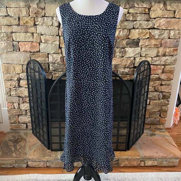 Appleseeds Dresses Appleseeds Navy Dress With White Polka Dots